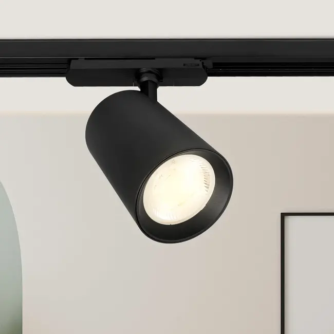 PURPL Faretto LED Nero - 4000K Bianco Naturale - Universale trifase - 40W - 5500LM - PRO