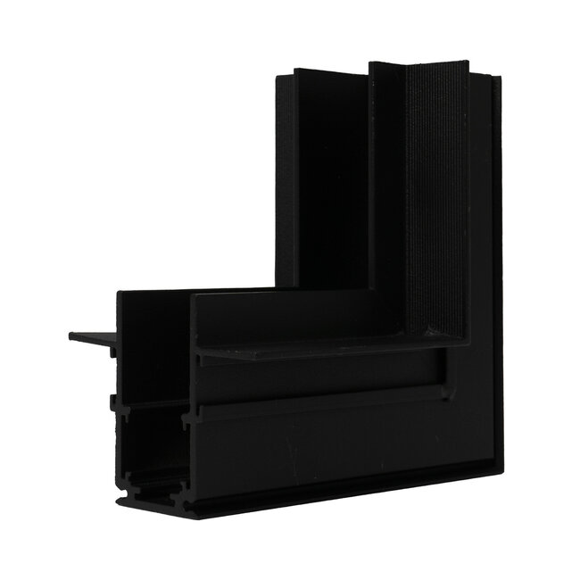 PURPL Connettore angolare 90° per binario magnetico 48V | Installazione a incasso | Dal soffitto alla parete | Nero