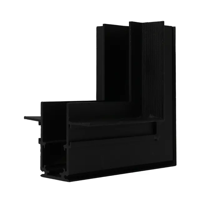 PURPL Connettore angolare 90° per binario magnetico 48V | Installazione a incasso | Dal soffitto alla parete | Nero