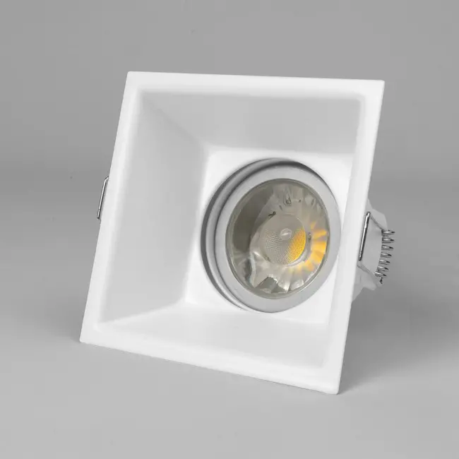 PURPL Apparecchio LED GU10 'Brooklyn' Bianco Quadrato Inclinabile incl. portalampada