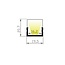 PURPL Telaio in alluminio per Striscia LED 1,5m 20 x 20mm