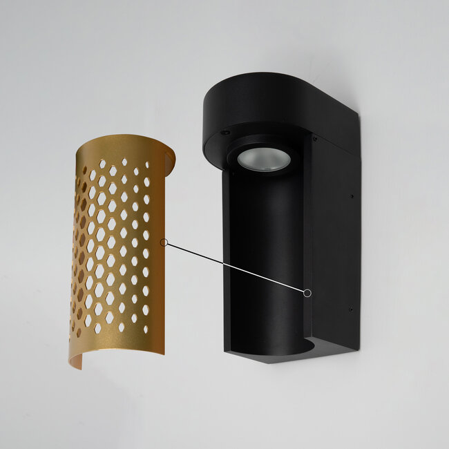 PURPL Lampada a parete a LED Cilindro | CCT | Griglia metallica in rame