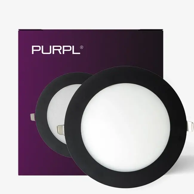 PURPL Faretto LED da incasso Nero - ø170mm - 3000K Bianco Caldo - 12W - Rotondo