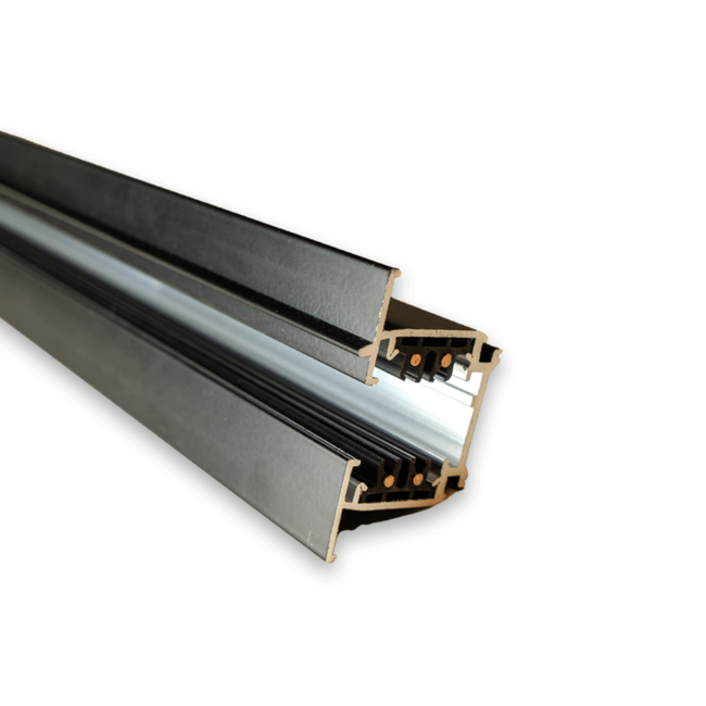 Powergear Binario 1,5m - 4 fili - Incasso - Nero