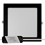 PURPL Downlight LED empotrable cuadrado Negro - 18W - 225x225mm - 3000K Blanco Cálido - IP44