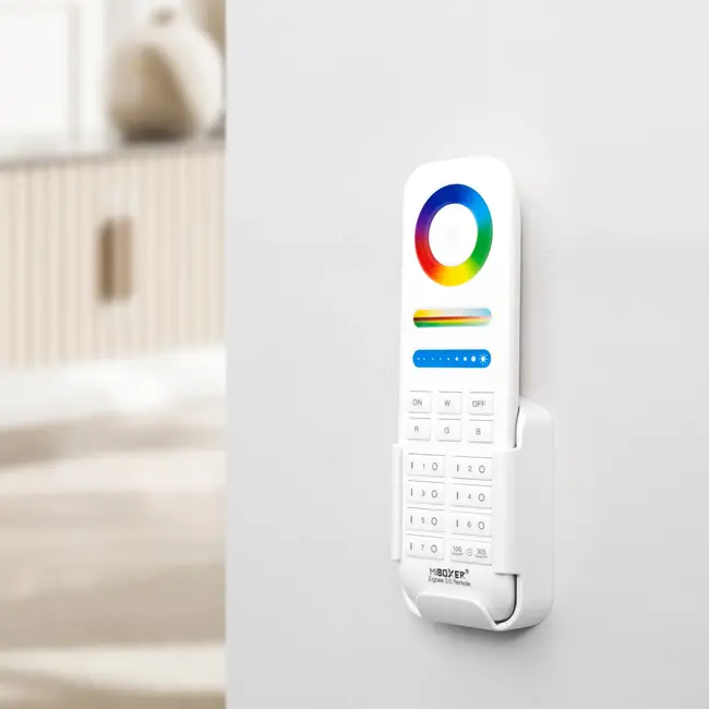 MiBoxer/Mi-Light Zigbee 3.0 Telecomando | RGB+CCT | 7 zone | Bianco | Batteria | FUT089