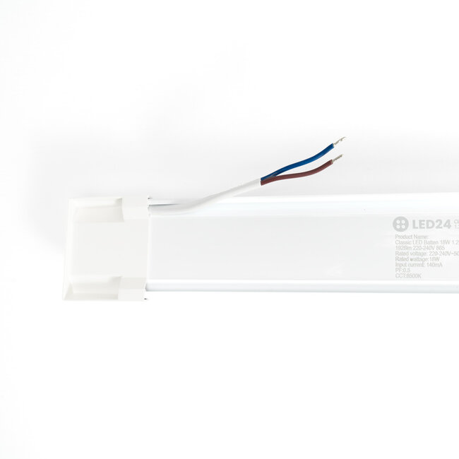 LED24 Reglette LED | 120 cm | IP40 | 18W | 4000K bianco neutro | 107lm/W / 1926 Lumen | Design sottile
