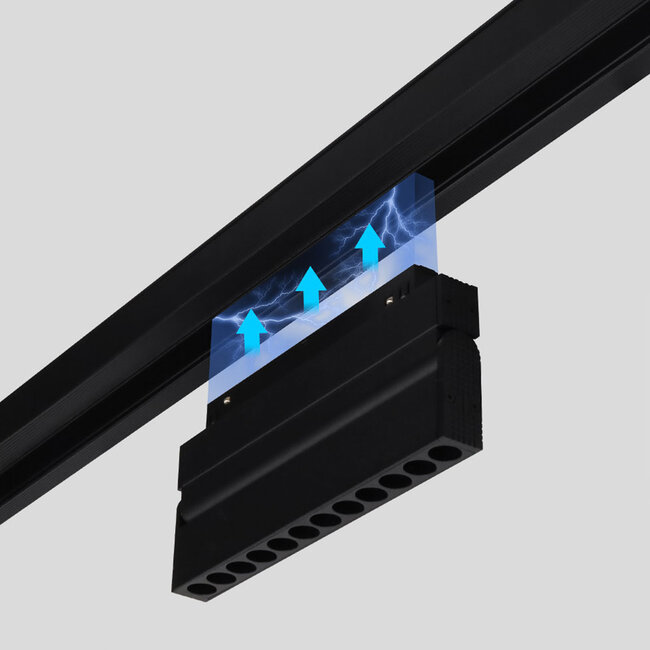 MiBoxer/Mi-Light Barra LED inclinabile a 12 punti | Binario magnetico 48V | CCT | 10W | 800 lm | Zigbee 3.0 | dimmerabile | IP44