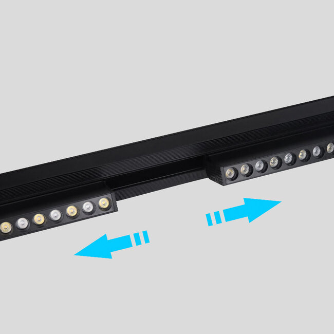 MiBoxer/Mi-Light Barra LED inclinabile a 12 punti | Binario magnetico 48V | CCT | 10W | 800 lm | Zigbee 3.0 | dimmerabile | IP44