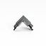 PURPL Connettore a L - Connessione angolare a 90° - Da Muro a Muro / da Soffitto a Muro - Nero - Compatibile con l'illuminazione su binario 48V Super Slim