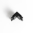 PURPL Connettore a L - Connessione angolare a 90° - Da Muro a Muro / da Soffitto a Muro - Nero - Compatibile con l'illuminazione su binario 48V Super Slim