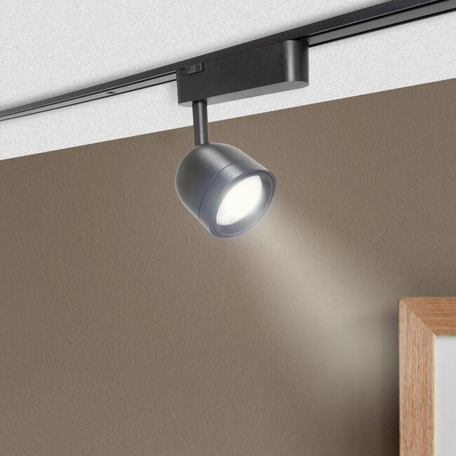 PURPL Faretto LED magnetico intelligente - 12W - Ø60x111 mm - CCT (2700K-6000K) - Zigbee 3.0 - Dimmerabile - 777 lm - CRI>90 - Nero - Compatibile con binario 48V Super Slim