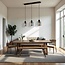 PURPL Sospensione Design Rettangolare 3 Lampadine - Vetro Fumé - Attacchi E27