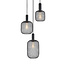 PURPL Sospensione Metallica Nera - Design a 3 Luci - Griglia Metallica - Ø35 cm - Portalampade E27