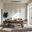 PURPL Sospensione Design in Metallo Nero e Oro - 3 Luci - Attacchi E27 - Rosone Rettangolare