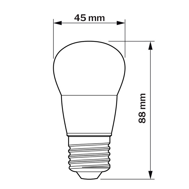 Philips Lampadina LED Philips CorePro - E27 - Luster P45 - 5W (equiv. 40W) - 2700K - 470 lm - Vetro Opaco