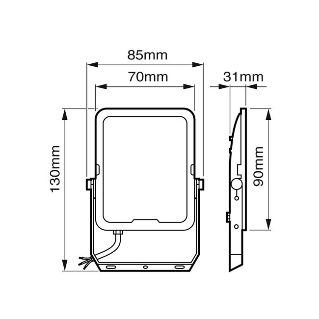 Philips Proiettore LED Philips Ledinaire BVP167 - 10W - 1200 lm - 3CT (3000K/4000K/6500K) - IP65 Impermeabile