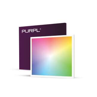 PURPL Pannello LED | 30x30 | RGB+CCT | Dimmerabile | 18W | 100 lm/W | UGR<22 | Edgelit