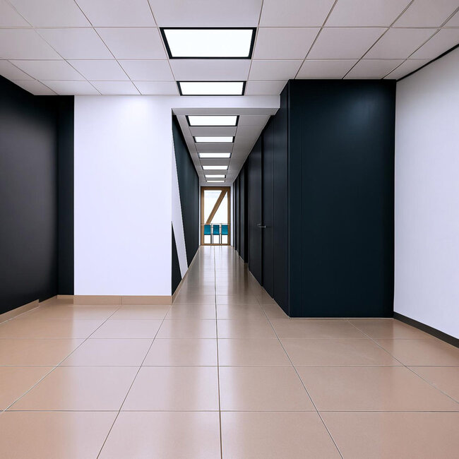 LED24 Pannello LED - 60x60 - Cornice Nera - 4000K Bianco Neutro - 40W - 100 lm/W - Backlit