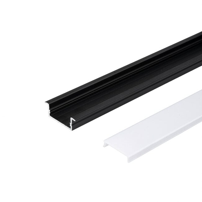 PURPL Profilo LED Alluminio Nero 1,5m | 30x10mm | da incasso