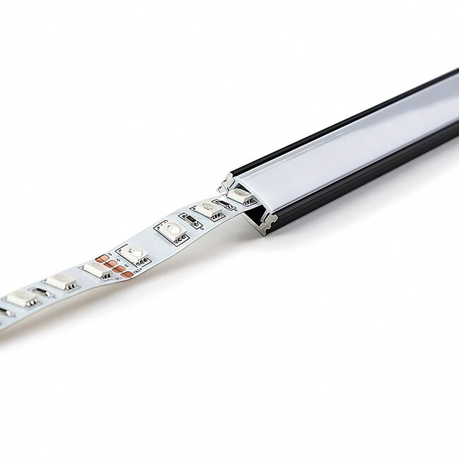 PURPL Striscia LED Profilo alluminio nero 1,5 m | 17,5x7 mm | Montaggio in superficie