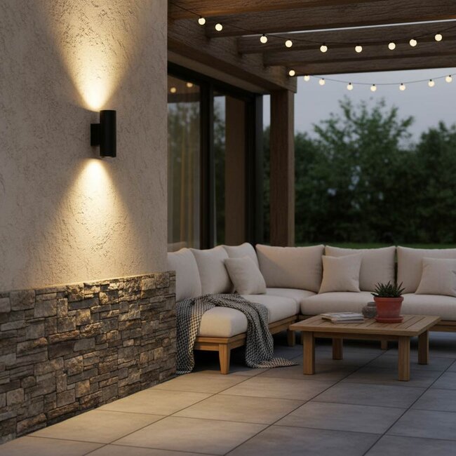 PURPL Lampada a LED GU10 a doppia parete rotonda Nero