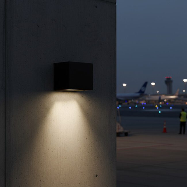 PURPL Lampada da parete quadrata a LED GU10 Nero/Bianco