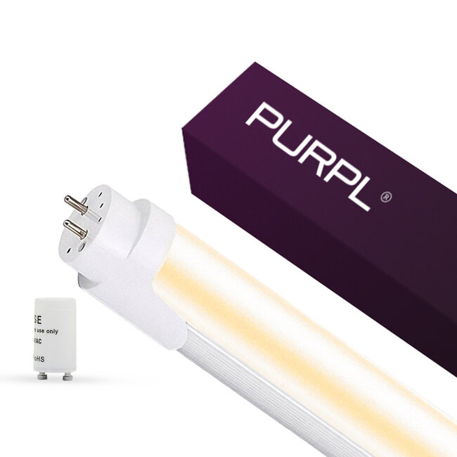PURPL Tubo LED T8 120cm 18W  Bianco Caldo 3000K