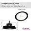 PURPL Campana LED Industriale UFO 200W - 30.000 lm - 150 lm/W - 4000K - IP65 - IK08 Regolabile 0-10V