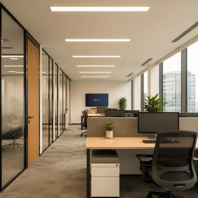 PURPL Pannello LED 120x30 – 30W – 4000K Bianco Neutro – 3900 lm – 130 lm/W – Edge-lit – IP40 – UGR<22