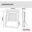 PURPL Proiettore LED | 200W | 150 lm/W | 30000 lm | 6000K Bianco Freddo | IP66 | IK08