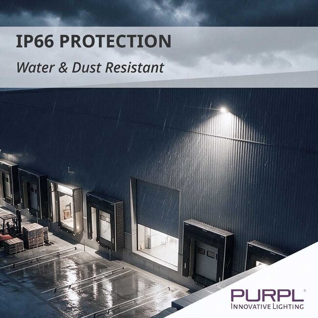 PURPL Proiettore LED | 100W | 150 lm/W | 15000 lm | 6000K Bianco Freddo | IP66 | IK08