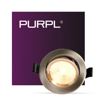 PURPL Faretto LED da incasso | 7W | 2700K | Ø85 mm | Dimmerabile | IP40 | Orientabile | Rotondo