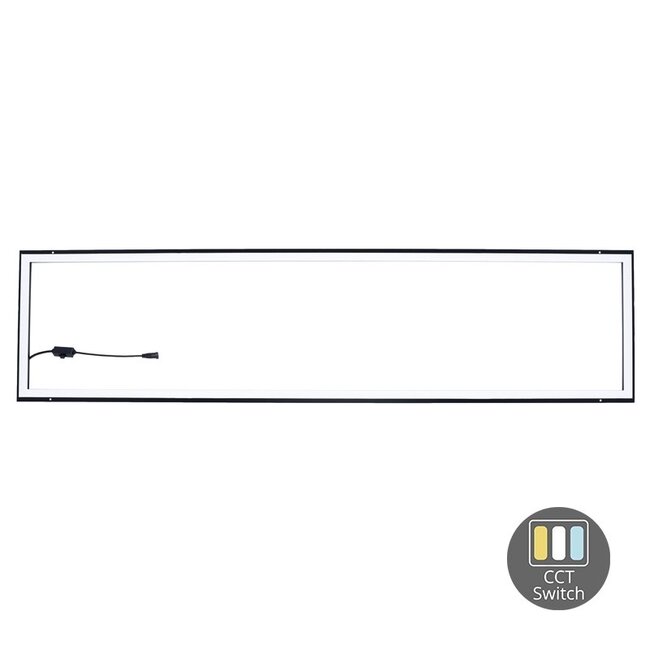 PURPL Pannello LED Frame Hollow | 30x120 | 3CCT (3000K/4000K/5000K) | 40W | 4000 lm | 100 lm/W | UGR<23 | Senza sfarfallio | Nero