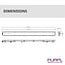 PURPL Plafoniera stagna LED | 130 cm | 30W | 3150 lm | 4000K Bianco Naturale (840) | IP65 | IK06 | Senza sfarfallio