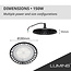 LED24 Campana LED Industriale UFO 150W - 15.000 lm - 100 lm/W - 4000K Bianco Naturale - 110° - IP65 - IK07