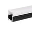 PURPL Profilo in alluminio nero da superficie per strisce LED | 1,5 m | 20x20 mm | Copertura opale | IP20 | Materiale di montaggio incluso