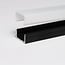 PURPL Profilo in alluminio nero da superficie per strisce LED | 1,5 m | 20x20 mm | Copertura opale | IP20 | Materiale di montaggio incluso