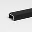 PURPL Profilo in alluminio nero da superficie per strisce LED | 1,5 m | 20x20 mm | Copertura opale | IP20 | Materiale di montaggio incluso