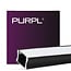 PURPL Profilo in alluminio nero da superficie per strisce LED | 1,5 m | 17,5x15 mm | Copertura opale | IP20 | Materiale di montaggio incluso