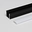 PURPL Profilo in alluminio nero da superficie per strisce LED | 1,5 m | 17,5x15 mm | Copertura opale | IP20 | Materiale di montaggio incluso