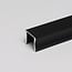 PURPL Profilo in alluminio nero da superficie per strisce LED | 1,5 m | 17,5x15 mm | Copertura opale | IP20 | Materiale di montaggio incluso