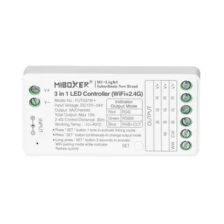 MiBoxer/Mi-Light Controller LED WiFi MiBoxer 3 in 1 | WiFi + 2,4 GHz | RGB/RGBW/RGB+CCT | FUT037W+
