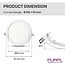 PURPL Faretto Downlight LED Incasso Tondo - 6W - ø120mm - 3000K Bianco Caldo - 620 lm - IP20 - Bianco