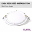PURPL Faretto Downlight LED Incasso Tondo - 6W - ø120mm - 3000K Bianco Caldo - 620 lm - IP20 - Bianco