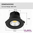 PURPL LED Downlight Nero 7W Ø108mm 2700K Bianco Caldo regolabile