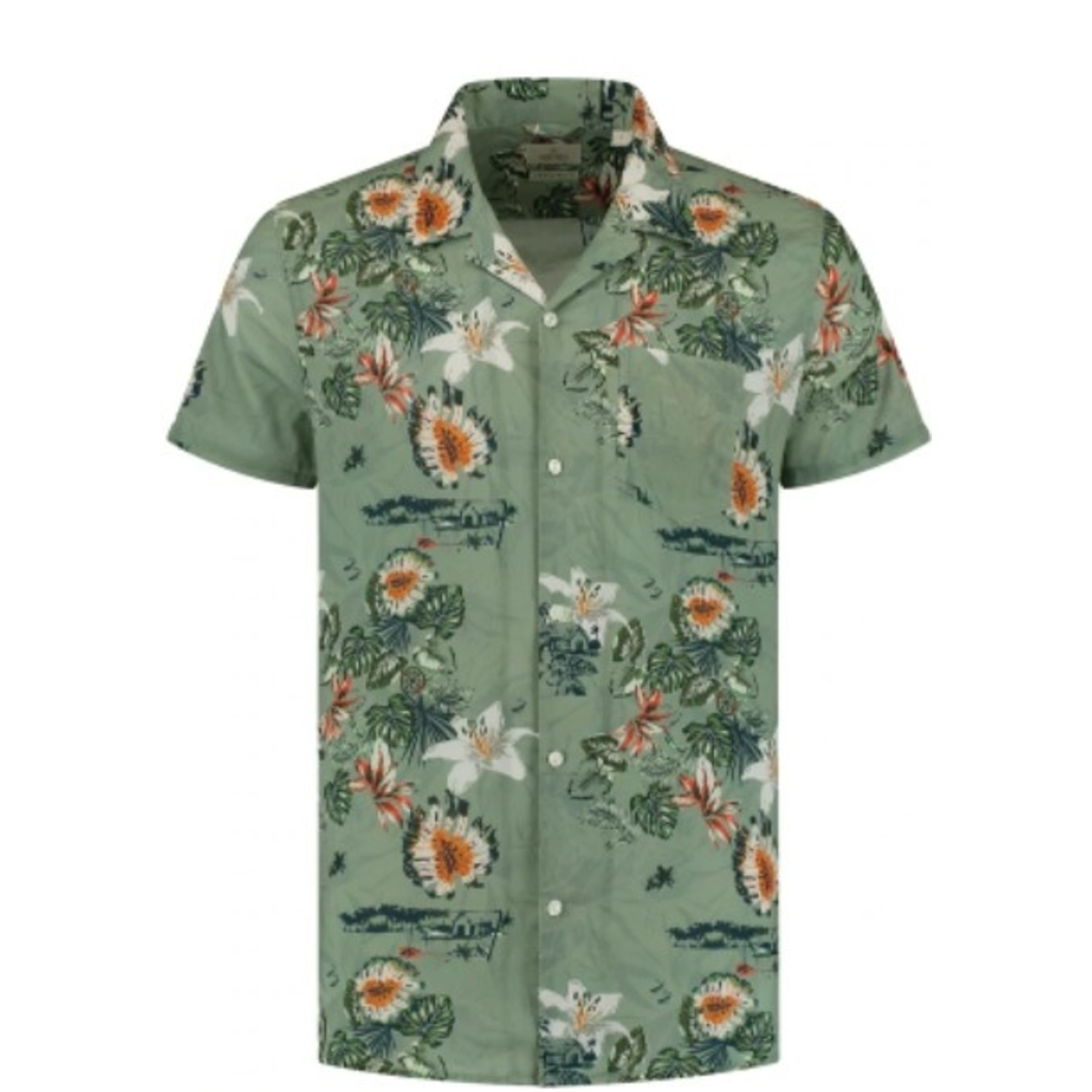 Dstrezzed Dstrezzed - Hemd met korte mouw en tropische print