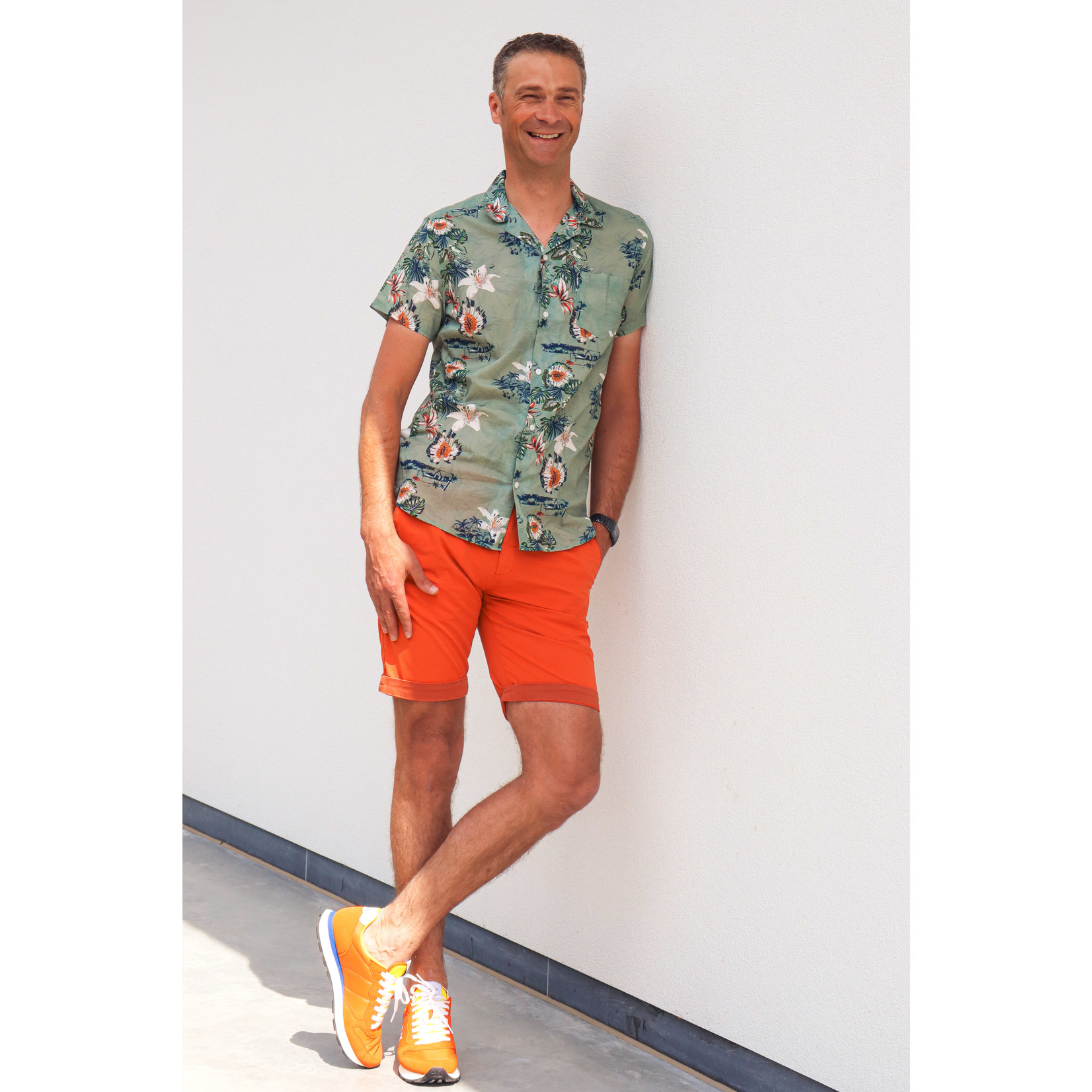 Dstrezzed Dstrezzed - Hemd met korte mouw en tropische print