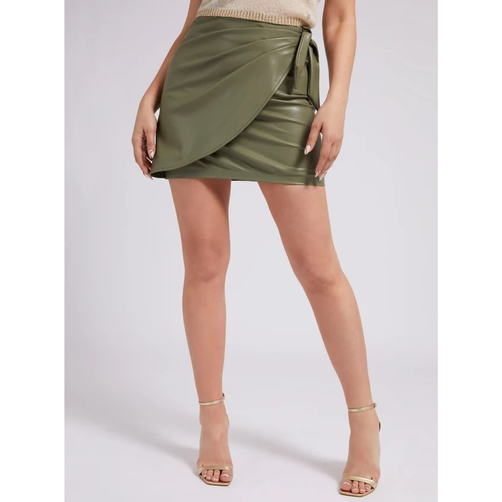 Guess Guess - Carine rok van kunstleer - Khaki