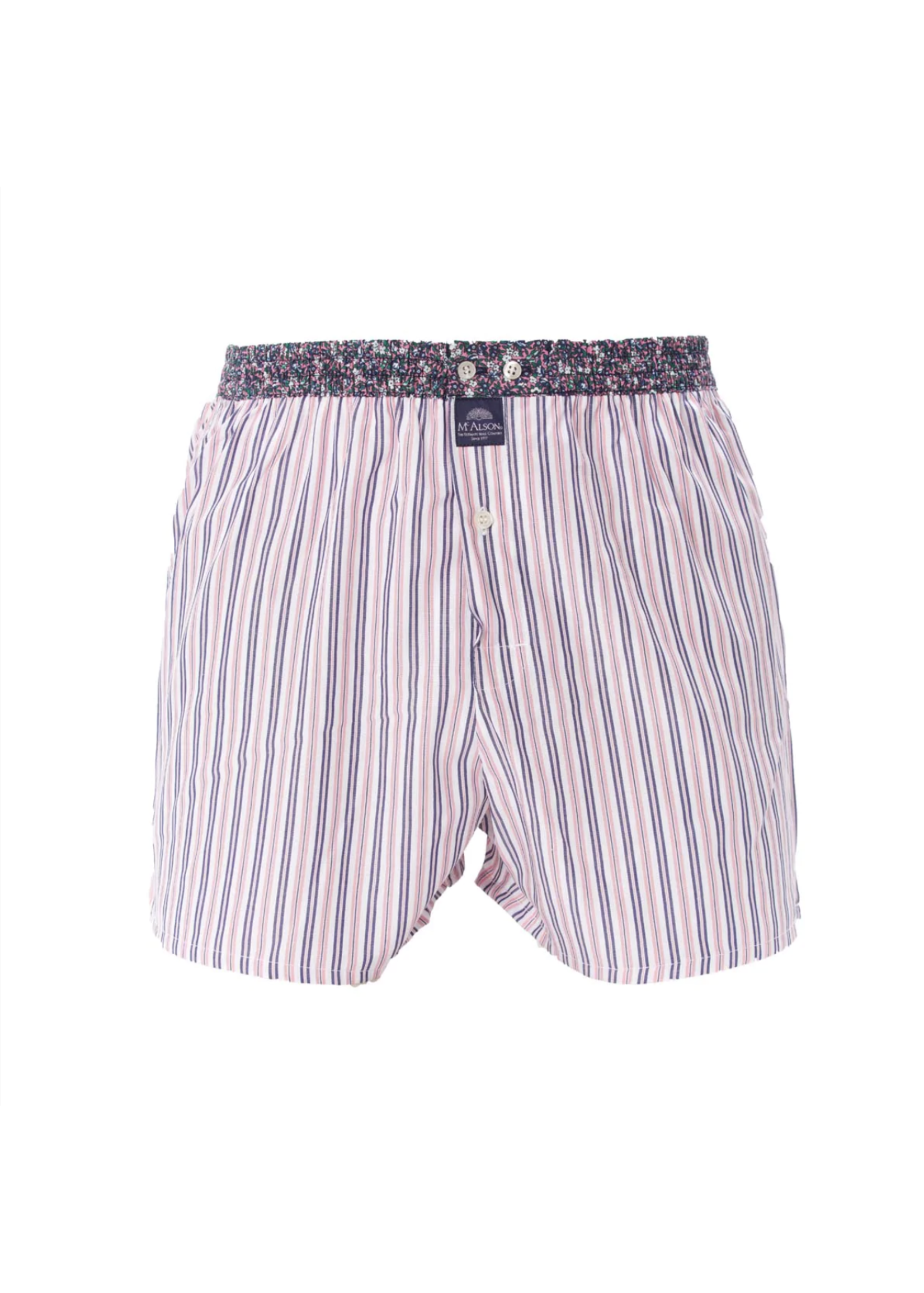 McAlson McAlson - Boxershort - Gestreept roze/marine